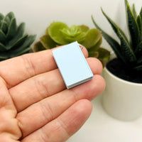 3D Light Blue Book Charms, 27x18mm