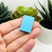 3D Teal Blue Book Charms, 27x18mm