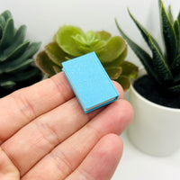 3D Teal Blue Book Charms, 27x18mm