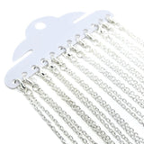 12 or 72 Pieces: 18" Pre-made Silver Plated Necklace Chains