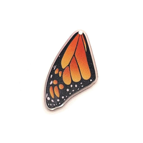1, 4 or 20 Pieces: Acrylic Monarch Butterfly Wing Charms