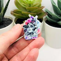 1, 4 or 20 Pieces: Dia De Los Muertos Sugar Skull Pendant - Double Sided!