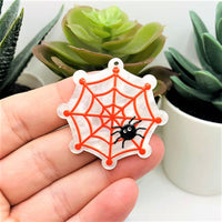 1, 4 or 20 Pieces: Acrylic Spider Web Halloween Pendant