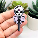 Halloween Skull Lollipop Pendant, 55x25mm