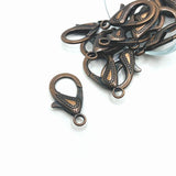 4, 20 or 50 Pcs: 16 x 31 mm Jumbo Antiqued Red Copper Decorative Lobster Clasps
