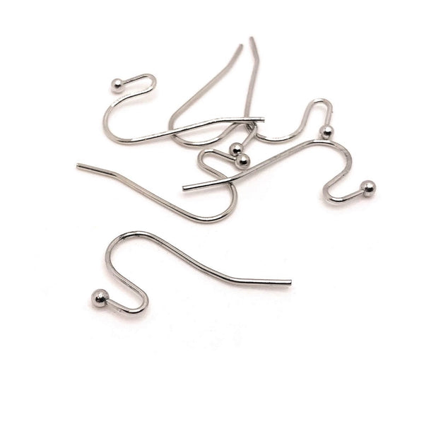 ear fish hook Antique Silver Shepherd Fish Hook Earring Wires, 21x12mm – Guerrilla Charm