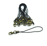 4, 20 or 50 Pieces: Black and Bronze Cell Phone Lanyard Wrist Straps