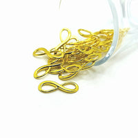 Gold Infinity Connector Charms, 23x8mm
