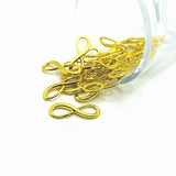 Gold Infinity Connector Charms, 23x8mm