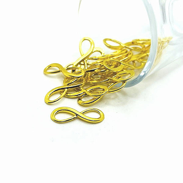Gold Infinity Connector Charms, 23x8mm