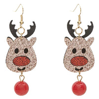 2 Sets Reindeer Christmas Earrings