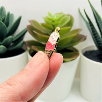 4, 20 or 50 Pieces: Neapolitan Ice Cream Cone Enamel Charms