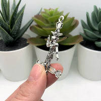 1, 4 or 20 Pieces: Antique Silver Inverted Cross Pendant with Baphomet