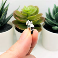 1, 4, 20 or 50 Pieces: Silver Standing Horse Charms
