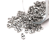 Tiny Silver Skull Charms, 6x9mm