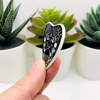 1, 4 or 20 Pieces: Black and White Skeleton Ouija Planchette Charms - Double Sided