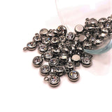4, 20 or 50 Pieces: 201 Stainless Steel, Clear Diamond April Birthstone Rhinestone Charms