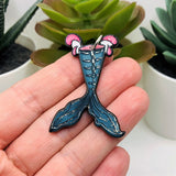 1, 4 or 20 Pieces: Spooky Summer Mermaid Tail Charms - Double Sided