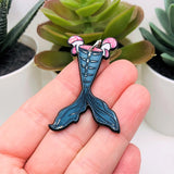 1, 4 or 20 Pieces: Spooky Summer Mermaid Tail Charms - Double Sided