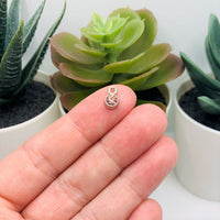4, 20 or 50 Pieces: Small Pink Mauve June Birthstone Rhinestone Charms
