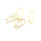 100 or 500 Pieces: Gold Plated Kidney Earring Wires