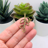 4, 20 or 50 Pieces: Bronze Tree Branch Connector Charms
