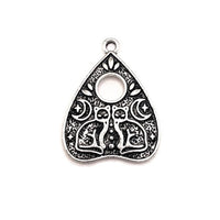 1, 4, 20 or 50 Pieces: Antique Silver Cat Ouija Planchette Charms