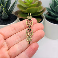 4 or 20 Pieces: Bronze Pineapple Bead Diffuser Lockets
