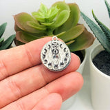 1, 4, 20 or 50 Pieces: Antique Silver Goddess Pendant Charm with Moon Phases