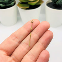 100 or 500 Pieces: 35 mm Bronze Plated Eye pins, 21g