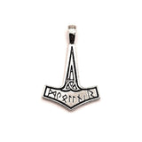 Silver Mjolnir Thor Hammer 3D Charms, 37x25mm