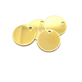 4 or 20 Pieces: 20 mm, 304 Stainless Steel, Gold Plated Stamping Tag Blanks