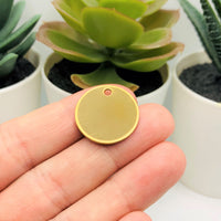 4 or 20 Pieces: 20 mm, 304 Stainless Steel, Gold Plated Stamping Tag Blanks