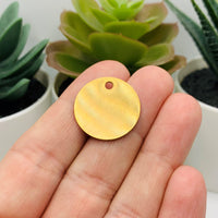 4 or 20 Pieces: 20 mm, 304 Stainless Steel, Gold Plated Stamping Tag Blanks