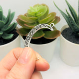 4, 20 or 50 Pieces: Antique Silver Crescent Scroll Moon Charms