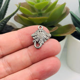 4, 20 or 50 Pieces: Silver Stingray Charms- Double Sided