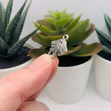 4, 20 or 50 Pieces: Silver Stingray Charms- Double Sided