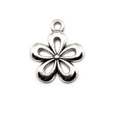 4, 20 or 50 Pieces: Silver Daisy Flower Charms