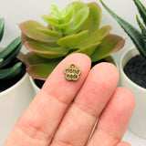 4, 20 or 50 Pieces: Bronze Handmade Flower Artisan Charms