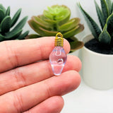 4 or 20 Pieces: Clear Christmas Lightbulb 3D Acrylic Charms