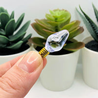 4 or 20 Pieces: Clear Christmas Lightbulb 3D Acrylic Charms
