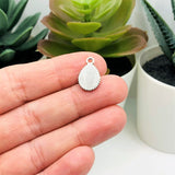 Silver Tribal Boho Ethnic Waterdrop Charms, 10x17mm
