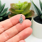 4, 20 or 50 Pieces: Silver Tribal Boho Ethnic Triangle Charms