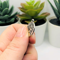 Silver Capricorn Zodiac/Astrology Coin Charms, 17x20mm