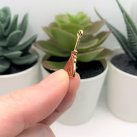 4, 20 or 50 Pieces: Brown Enamel Witch Broom Halloween Charms