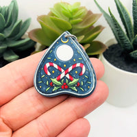 1, 4 or 20 Pieces: Creepy Christmas Ouija Planchette Charms - Double Sided