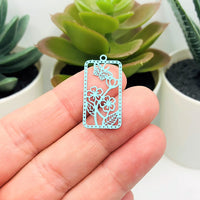 1, 4, 20 or 50 Pieces: Light Blue Flower and Butterfly Charms