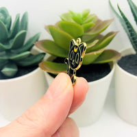 1, 4, 20 or 50 pieces: Witchy Black Enamel Cat Charms