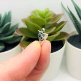 Silver Triangle Evil Eye Charms, 14x14mm