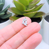 1, 4, 20 or 50 Pieces: Small Stainless Steel Halloween Ghost Charms